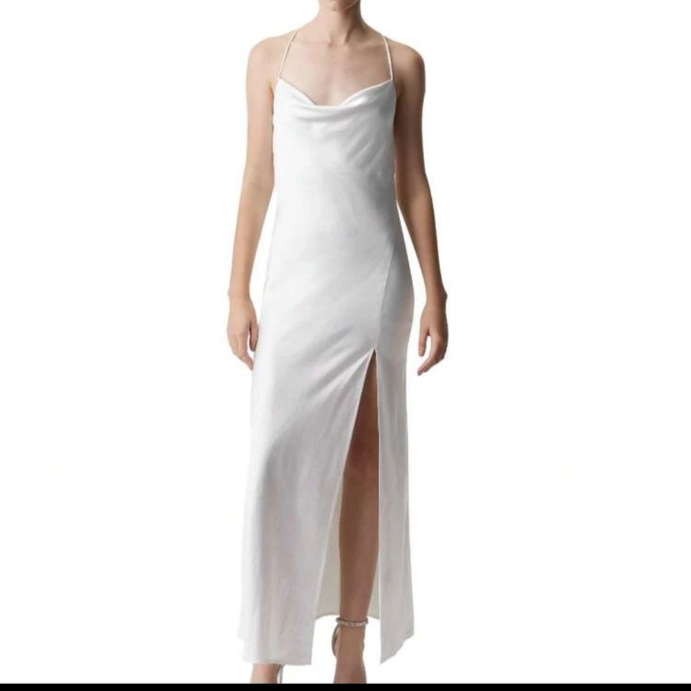 SHEIN White Maxi Dress with Spaghetti Straps